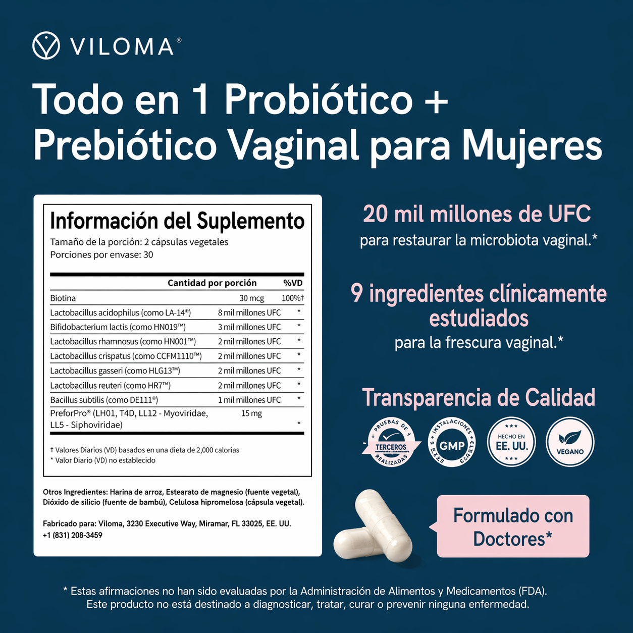 BienEstar Íntimo — Prebiótico + Probiótico